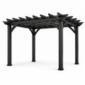 Pergola in Metallo Nero 300x300 cm