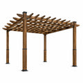 Pergola in legno marrone 300x300x230 cm