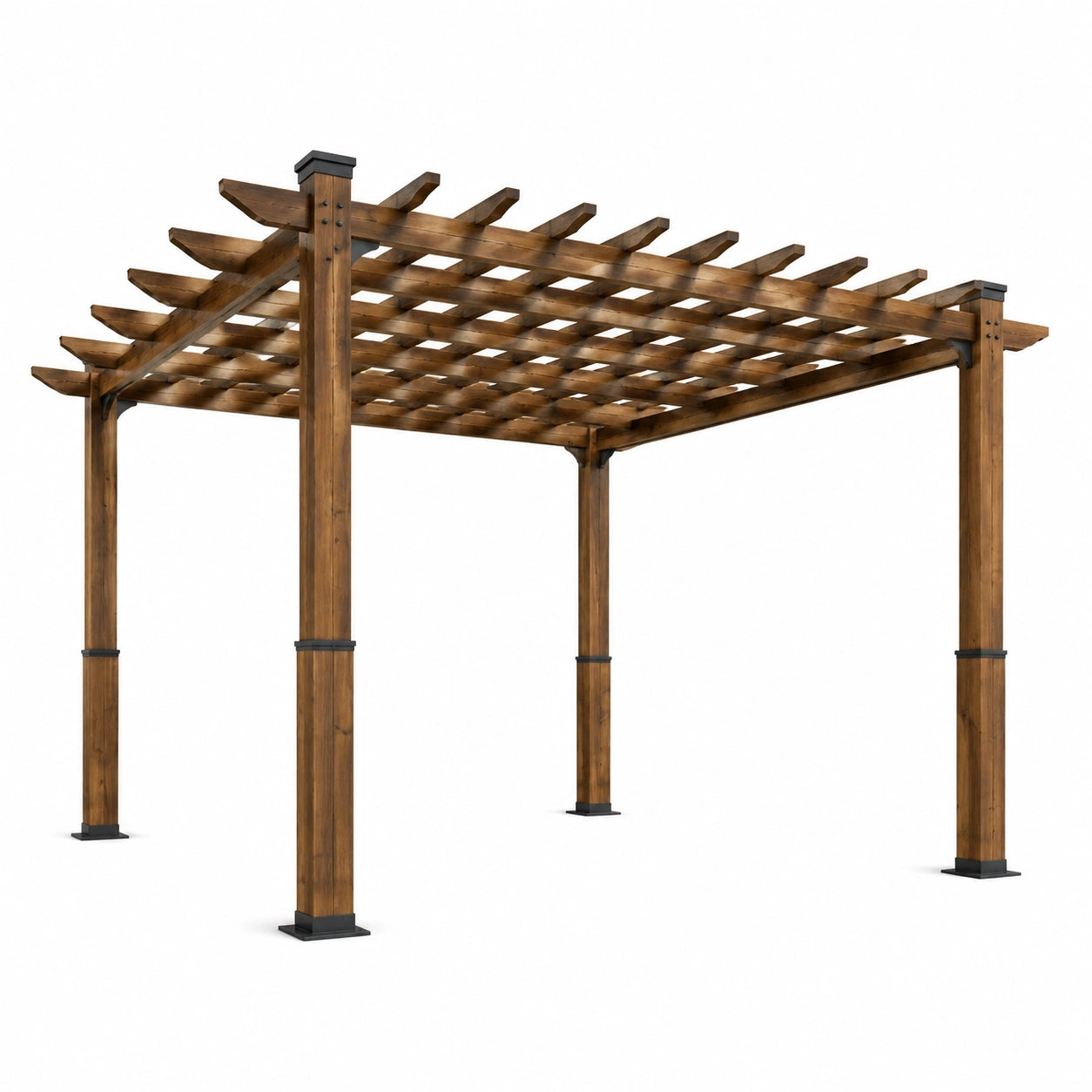 Pergola in legno marrone 300x300x230 cm