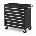 Carrello porta attrezzi nero 7 cassetti con ruote