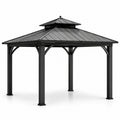 Gazebo in Alluminio e Acciaio Zincato Antracite 3x3m