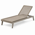 Lettino prendisole in alluminio e corda beige